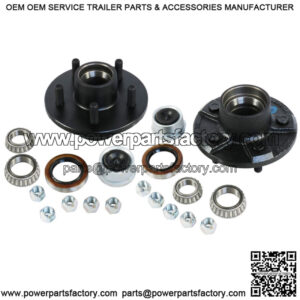 2 Trailer Idler Hub Kits 5 on 4.5 For 3500 lbs Axle 1/2"-20 Thread With Bearings