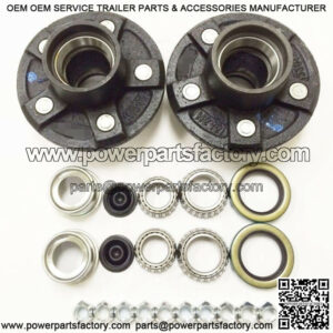 2 Trailer Idler Hub Kits 5 on 4.5 for 3500 lbs Axle 5x4.5 5 Lug Trailer Hub Kit