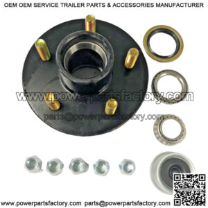 Boat Trailer Idler Hub Kits 5 lug For 3500 lbs Axle 5 Lug 3.5k Trailer Hub Kit