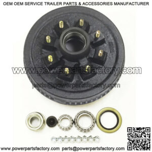 HD 8 on 6.5" Trailer Hub Drum Kits with 9/16" Studs