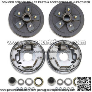 Trailer Hub Drum Kit 5 on 5" B.C. Hydraulic Marine Brakes for 3500lb Axle