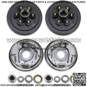 Trailer Hub Drum Kit 6 on 5.5" BC Hydraulic Marine Brakes for 6000lb Axle
