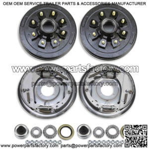 Trailer Hub Drum Kit 8 on 6.5" & 12" Hydraulic Marine Brakes for 7-8K Axle