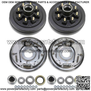Trailer Hub Drum Kit 8 on 6.5" BC Hydraulic Marine Brakes for 7000lb Axle