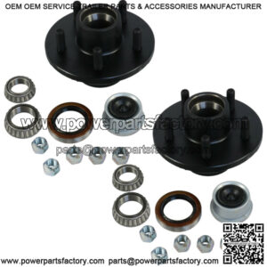 New For Axle 1/2"-20 studs installed 5 on 4.5 3500 lbs 2 Trailer Idler Hub Kits
