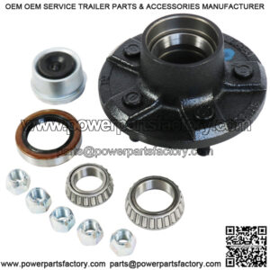 With Bearings Trailer Idler Hub Kits 5 on 4.5 For 3500 lbs Axle 1/2"-20 Thread