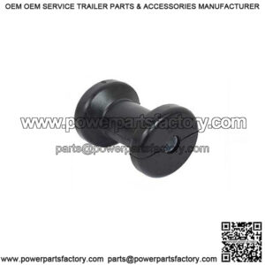 4" Spool Roller - Black Rubber, 1/2" I.D.
