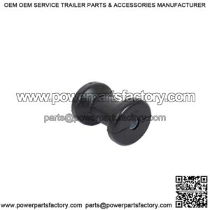 4" Spool Roller - Black Rubber, 5/8" I.D.