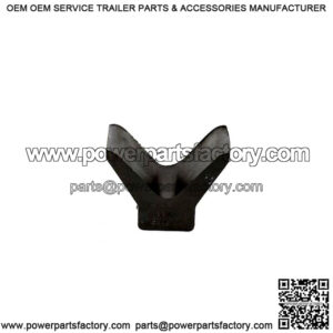 2" x 2" V-Style Bow Guard - Black Rubber