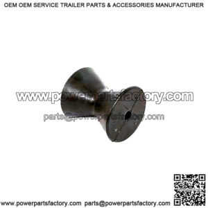 4" Spool Type Bow Roller - Black Rubber