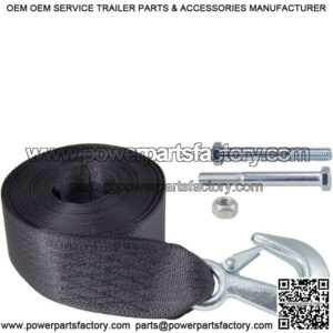 2" x 25' Trailer Winch Strap w/Hook