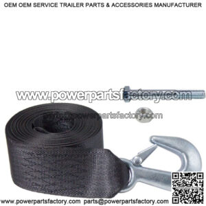 X2" x 20' Trailer Winch Strap w/Hook