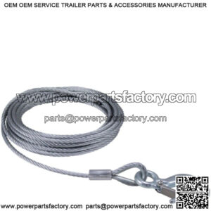 1/4" x 50' Galvanized Trailer Winch Cable