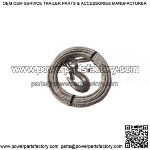 7/32" x 25' Galvanized Trailer Winch Cable