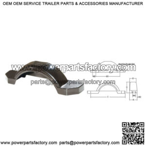 Black Plastic Fender for 12" Wheels