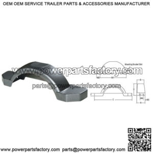 Silver Plastic Fender for 12" Wheels