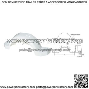 White Plastic Fender for 12" Wheels