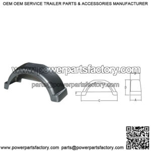 Silver Plastic Fender for 13" Wheels (Step Top)