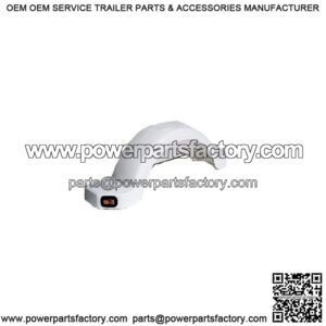 LH White Plastic Fender for 14" Tires, w/Amber Light