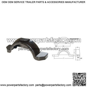 Silver Plastic Fender for 15" Wheels