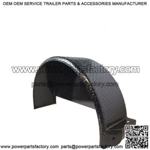 16" Steel Diamond Plate Trailer Fender, Welded Backer