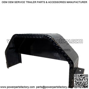 15" Steel Diamond Plate Trailer Fender, Welded Backer