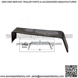 Steel Tread Plate Tandem Fender, 15"