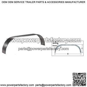 Steel Tandem Fender, 16" Wheels