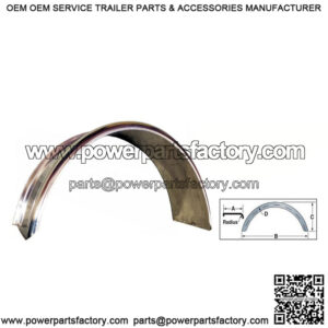 Aluminum Flat Back Fender, 14" Wheels