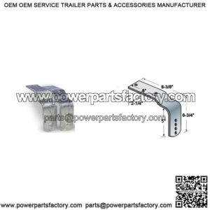 Galvanized Offset Fender Mounting Brackets, 8" - 12"