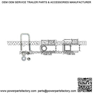 1/2" Square U-Bolt, 3-1/16" x 3-13/16"