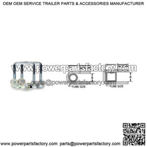 1/2" Square U-Bolt (1-Pair), 3-1/8" x 3"