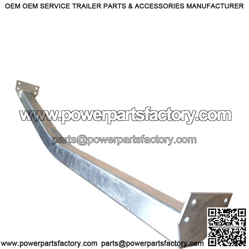 3" x 3" x 67" Galvanized Trailer Crossbar, 3/16"