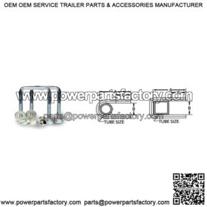 3/8" Square U-Bolt (1-Pair), 3-1/8" x 4"