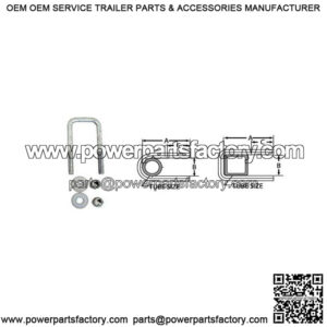 7/16" Square U-Bolt, 2-1/16" x 2-5/16"