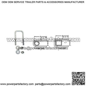 7/16" Square U-Bolt, 3-1/16" x 3-5/16"