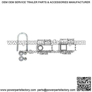 1/2" Round U-Bolt, 2-3/8" x 5-3/8"