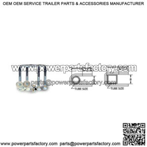 1/2" Square U-Bolt (1-Pair), 4-1/8" x 3"