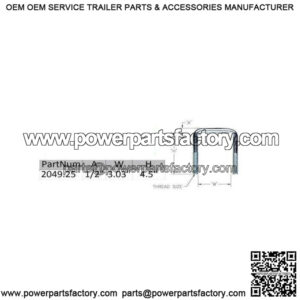 1/2" Square Cad Plated U-Bolt  4-1/2" x 3"