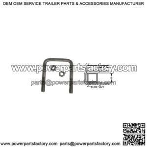 1/2" Square Stainless Steel U-Bolt, 5" x 3"