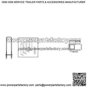 5/8" Square U-Bolt 3.63" x 11.44" (Kit of 4)