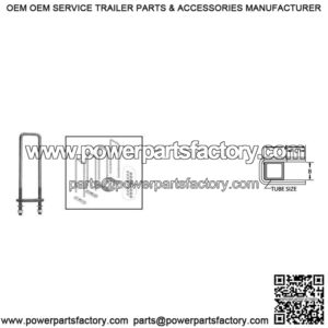 5/8" Square U-Bolt 3.63" x 15.437" (Kit of 4)