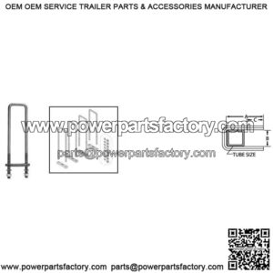 5/8" Square U-Bolt 3.63" x 17.437" (Kit of 4)