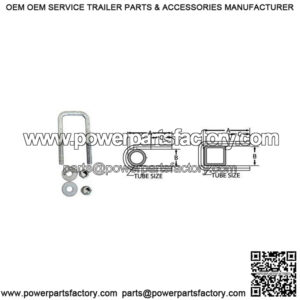 1/2" Galvanized Square U-Bolt,  2-1/16" x 4-13/16"