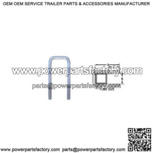 1/2" Galvanized Square U-Bolt,  3-1/16" x 4-5/16"