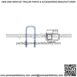 1/2" Galvanized Square U-Bolt,  3-1/16" x 5-5/16"
