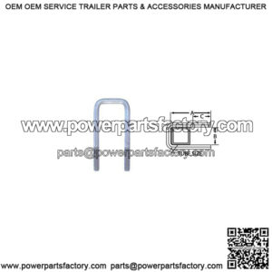 1/2" Galvanized Square U-Bolt,  3-1/16" x 6-5/16"