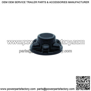 Black ABS Trailer Hub Cover, 5 on 4-1/2"