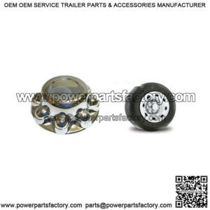 Chrome Trailer Hub Cover, 8 on 6-1/2", 7k