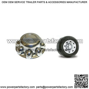 Chrome Trailer Hub Cover, 8 on 6-1/2", 8k